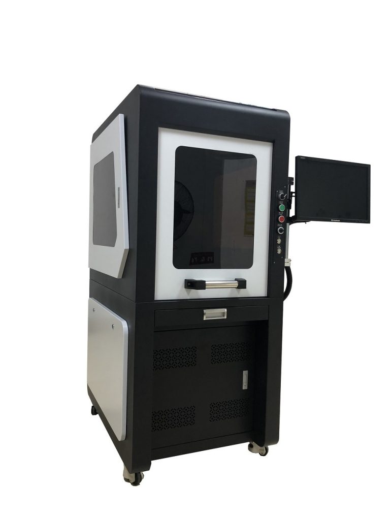 Full Enclosed 3D Dynamic Focus Fiber Laser Marking Machine