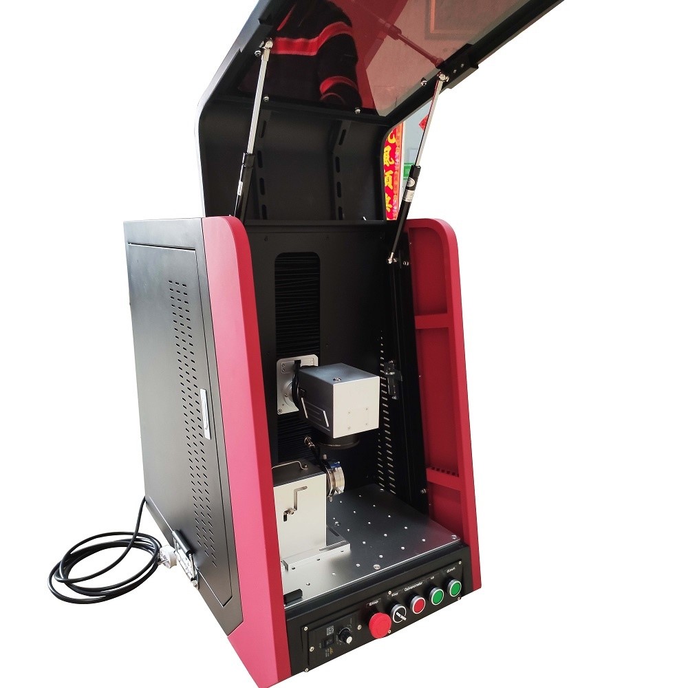 fiber laser marking machine with enclosure