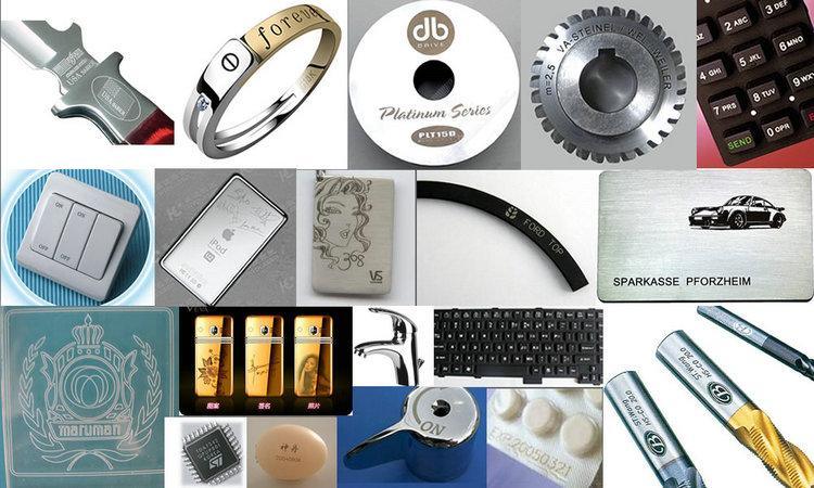 What products can laser marking machines use for technical and logo marking